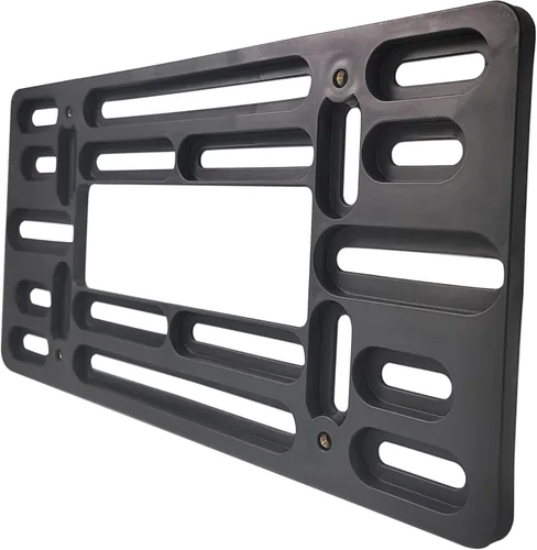 Miniatura 9 de ZXFOOG Kit de montaje de placa de matrícula delantera - Soporte de parachoques para placa de matrícula y marco de etiqueta de aluminio negro mate