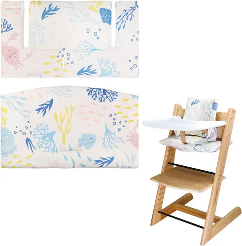 Miniatura 11 de Cojín para Silla Alta, Suave y Cómodo para Cojín de Silla Alta Tripp Trapp, el Conjunto de Cojines para Tripp Trapp lo Hace Más Seguro y Más Cómodo