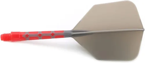 Miniatura 2 de CUESOUL ROST T19 - Astil y vuelos de dardos integrados en forma de gran ala, gris, 33mm - Di adiós a los vuelos de dardos que se caen con eje rojo