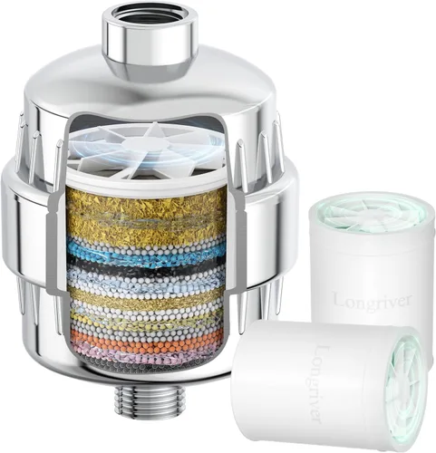 Miniatura 12 de R7 - Filtro de ducha de alta calidad para agua dura, 99.99 %, elimina cloro, metales pesados, suavizante de agua de ducha, mejora tu piel y cabello