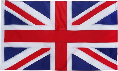 TOPFLAGS Banderas de bandera británica Union Jack de 4 x 6 pies, resistentes para exteriores, bandera del Reino Unido con rayas cosidas con 2 ojales