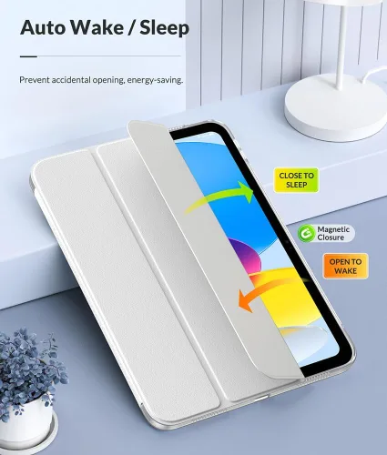 Miniatura 7 de MoKo Funda para iPad (A16) de 11ª generación 2025/10ª generación 2022, iPad de 11 pulgadas/10.9 pulgadas con cubierta trasera translúcida de TPU