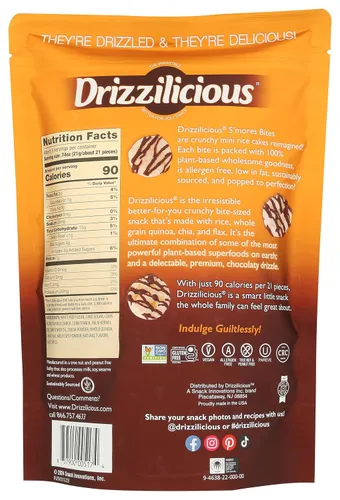 Miniatura 2 de Drizzilicious Crunchy Drizzle Bites S'Mores sin gluten, 4 onzas, 4 onzas