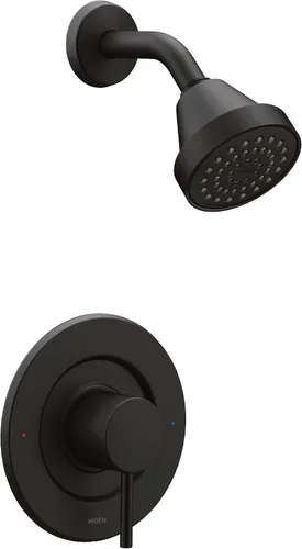Miniatura 2 de Moen Align Negro Mate Posi-Temp Kit de Moldura de Ducha Moderna con Balance de Presión, Válvula Requerida, T2192BL Mate negro