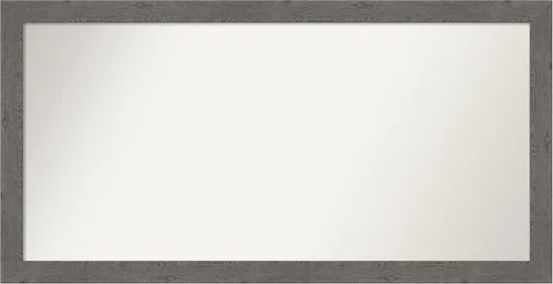 Miniatura 105 de Amanti Art Espejo de baño gris para sobre el fregadero, 31 x 48 pulgadas, espejo de tocador rectangular estrecho de color gris, marco de madera
