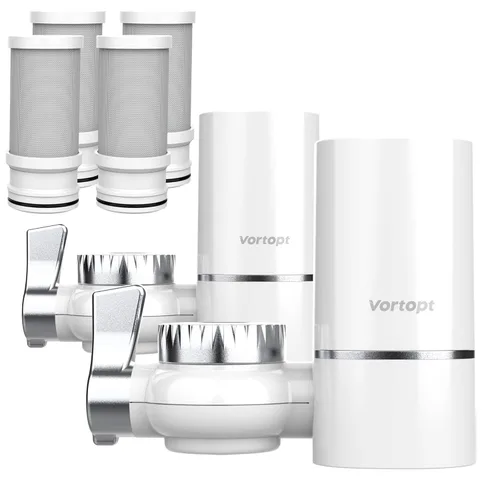 Miniatura 11 de Vortopt Filtro de agua para grifo para fregadero, flujo rápido, sistema de filtración de agua de montaje en grifo de 400 galones para agua