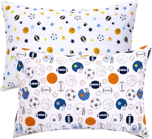 Miniatura 13 de Fundas de almohada para niños pequeños, paquete de 2 fundas de almohada que se adaptan a almohadas de 13 x 18 o 12 x 16 pulgadas, funda de almohada