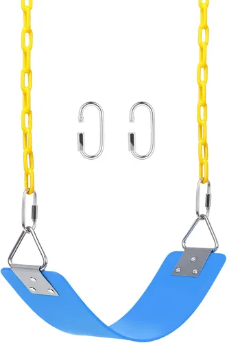 Miniatura 12 de AGPTEK Juego de columpio, asiento con cadenas antioxidantes de 66 pulgadas con revestimiento termoplástico, soporta 250 libras, accesorios de cojín