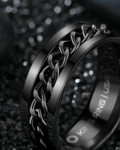 Miniatura 6 de King Ring 8mm Spinner Ring – Fidget Ring for Men & Women – Designed in USA
