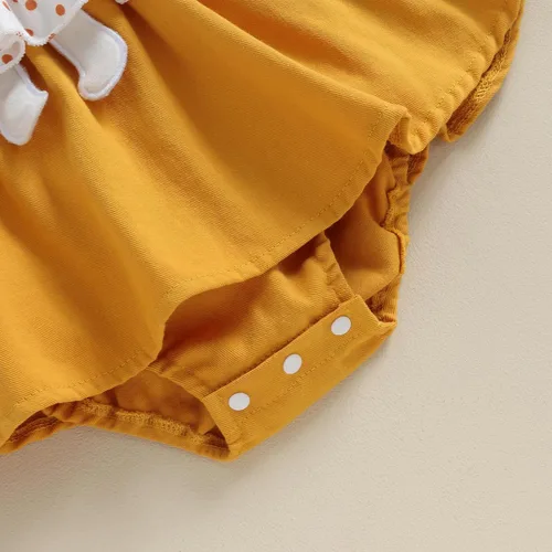 Miniatura 4 de Bonangber Ropa para bebé recién nacida, con volantes, manga larga, mameluco con diadema, lindo traje de otoño e invierno