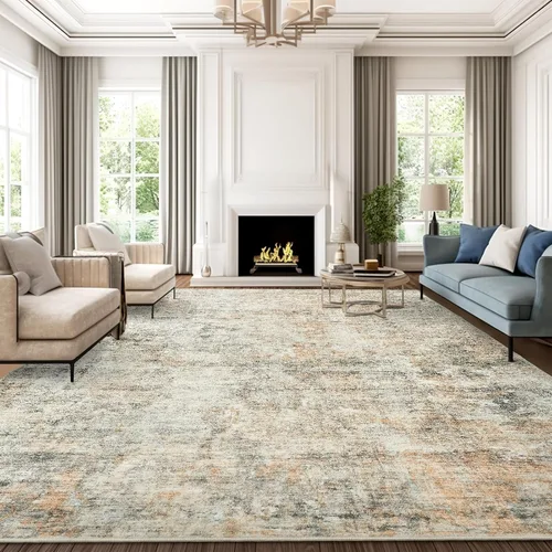 Miniatura 244 de Alfombra de pasillo Soalmost 2'6" x 10' lavable, alfombra antideslizante para cocina, baño, lavandería, alfombras vintage ultra delgadas para Beige