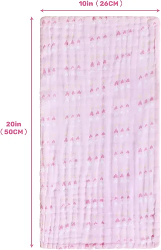 Miniatura 2 de Viviland Paños de muselina para bebé, paños superabsorbentes para bebé niña y niño, 10 x 20 pulgadas, toallas de baño de 6 capas para bebé, flores
