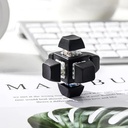 Miniatura 5 de Taiyin 1 juguete con teclado con clicker, llavero para la ansiedad, juguetes de descompresión, juguetes para aliviar el estrés, para adultos