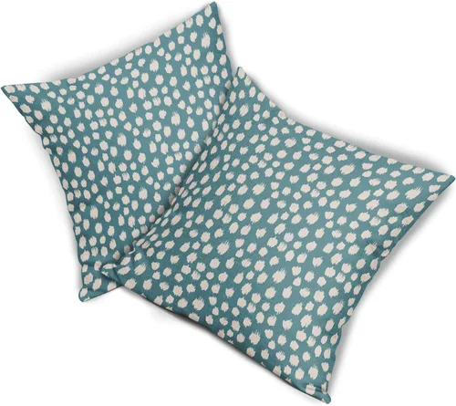 Miniatura 8 de Sweetshow Juego de 2 fundas de almohada de 18 x 18 pulgadas, diseño bohemio, con diseño de lunares, moderno y moderno, para exteriores, decorativas