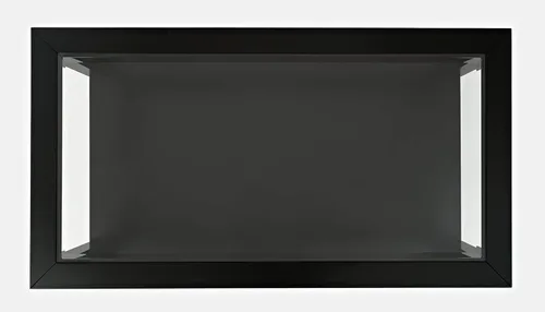 Miniatura 5 de Jofran Urban Icon - Mesa de centro rectangular con incrustaciones de vidrio y madera de acacia, mesa decorativa contemporánea para sala de estar