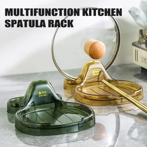 Miniatura 3 de Espátula de cocina multifunción, soporte para espátula de cocina multifuncional, soporte para cucharas con soporte para tapa, espátula de cocina