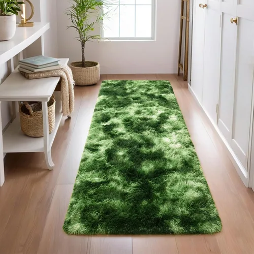 Miniatura 6 de Larhom Nuttumico - Alfombras de pasillo ultrasuaves de 2 x 6 pies para dormitorio con parte trasera de goma antideslizante mejorada, alfombras