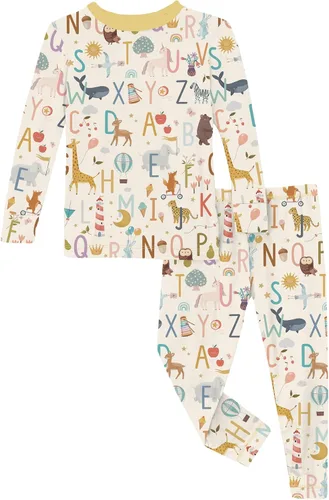 Miniatura 26 de KicKee Pants Conjunto de pijama de manga larga con estampado de piezas