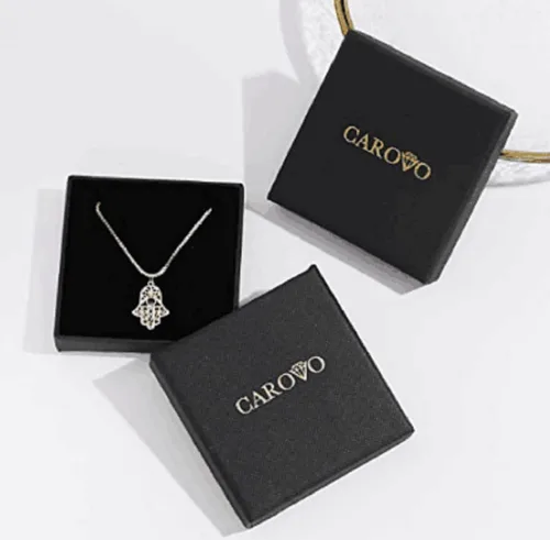 Miniatura 6 de CAROVO Delicado collar con colgante de cruz para mujer, chapado en oro de 14 quilates, bonito collar de cruz de fe lateral, collar de cruz