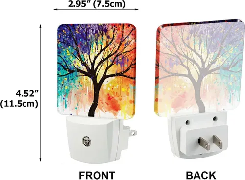 Miniatura 2 de WIRESTER Luz nocturna LED enchufable, lámpara con sensor automático del atardecer al amanecer para dormitorio, baño, cocina, pasillo, escaleras