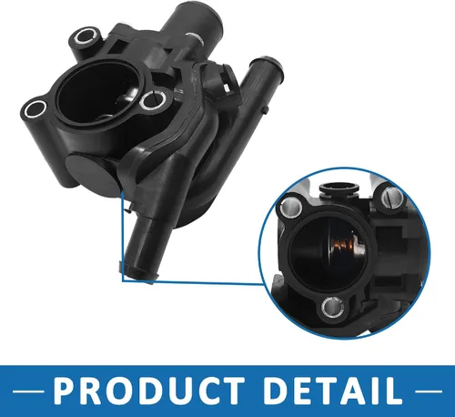 Miniatura 4 de Conjunto de carcasa de termostato YS4Z-8592-BD Reemplazo para Ford Focus 2000-2004 Negro