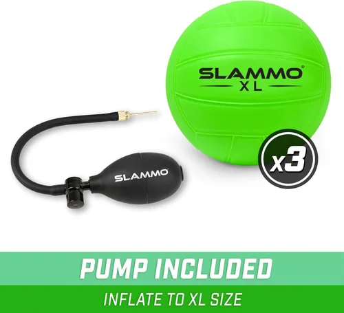 Miniatura 4 de GoSports Slammo - Juego de 3 bolas de repuesto oficiales, funciona para todos los juegos de red redonda, elige entre tamaño de competencia o bolas XL