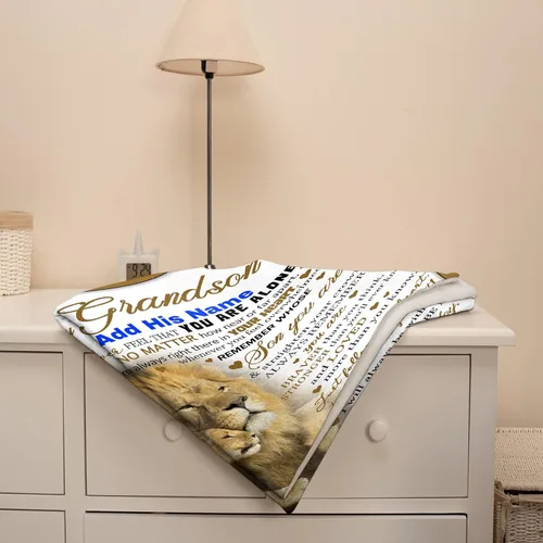 Miniatura 3 de Manta personalizada con nombre de nieto de la abuela y el abuelo de 40 x 50 pulgadas, regalo personalizado con nombre de niño, manta de baloncesto