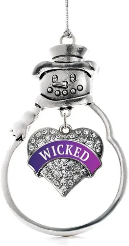 Miniatura 75 de Inspired Silver - Big Sis - Adorno de Navidad plateado - Adorno de árbol de Navidad con dije de corazón con circonita cúbica - Decoración colgante