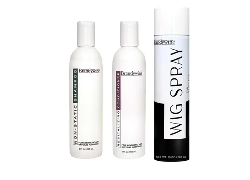 Miniatura 6 de Brandywine Productos para el cuidado del cabello sintético y humano (champú de 8 onzas, spray de cond. y peluca)