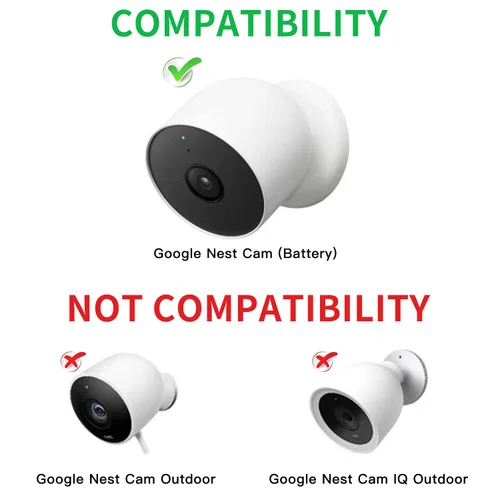 Miniatura 2 de Adaptador de corriente compatible con Google Nest Cam para exteriores o interiores, batería – 6.5 pies/6.6 ft resistente a la intemperie cable