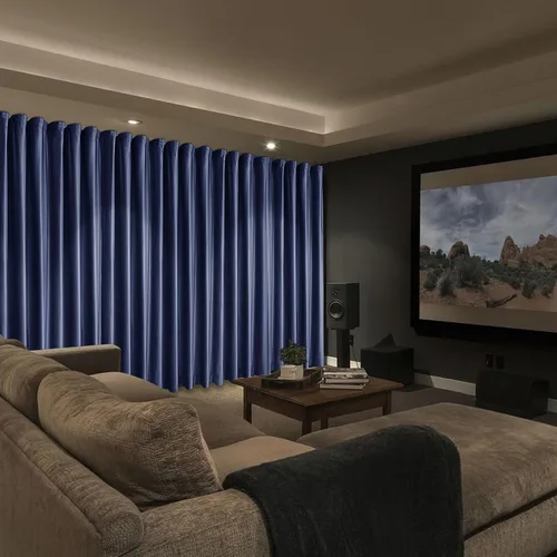 Miniatura 8 de Frelement Cortinas de cine – Cortinas de terciopelo para privacidad con forro opaco, ganchos planos, aislamiento térmico, 100 pulgadas de ancho x 96