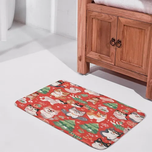 Miniatura 6 de Tapete de baño de franela antideslizante para bañera de 16 x 24 pulgadas, tapete de baño de microfibra súper suave, antideslizante, absorbente