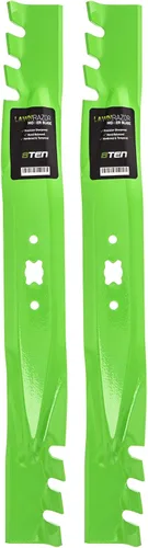 8TEN LawnRazor - Cuchilla de cortacésped para MTD Cub Cadet Troy Bilt CC999ES CC99M SC500E 942-0741A 942-0741 742-0741 (fijada) 2 unidades