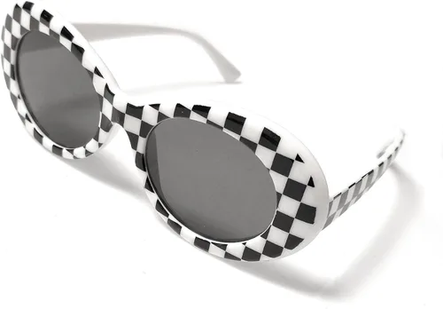 Miniatura 4 de Gafas de sol de montura gruesa ovaladas retro atrevidas, lentes redondas, gafas de clout