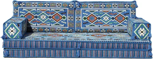 Miniatura 10 de arabicsofa Oriental - Sofá modular grande Majlis para el suelo, asiento árabe con almohadas de respaldo, juego de sofá bajo seccional esquinero