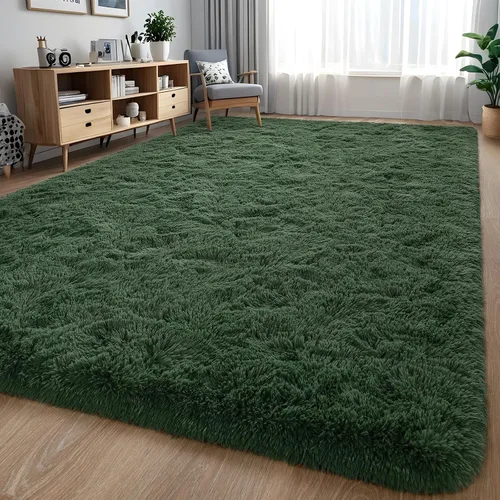 Miniatura 13 de Nuttumico Alfombras de Pasillo Suaves de 2x4 Pies para Dormitorio y Sala de Estar, Alfombra Mullida de Felpa, Alfombras de Área Antideslizantes Tie