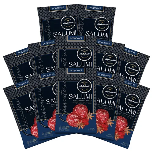 Miniatura 9 de Aufschnitt Meats Kosher Salumi - Salchicha en rodajas, carne de embutidos - Carne fermentada fina - 2 onzas, original, paquete de 12