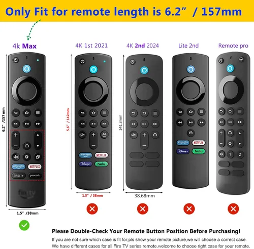 Miniatura 4 de Pinowu Funda de silicona para control remoto (2 unidades) para Fire TV Stick 4K Max/Insignia/Pioneer/Omni Series Fire TV Alexa Voice Remote mejorado