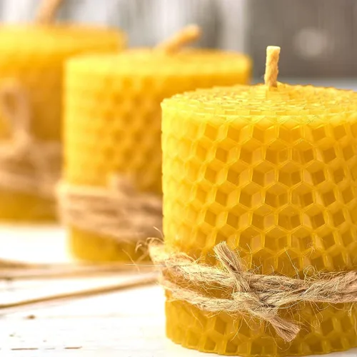Miniatura 6 de PXBBZDQ Bobina de cera de abejas 100% orgánico con revestimiento de cera de abejas natural para hacer velas, velas DIY (200 pies, 0.039 in)