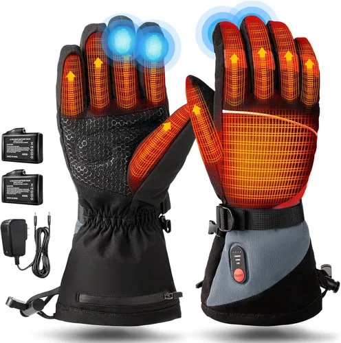 Guantes con calefacción recargables para hombres y mujeres, forros de guantes de calentamiento rápido de 7.4V, calentadores de manos para artritis,