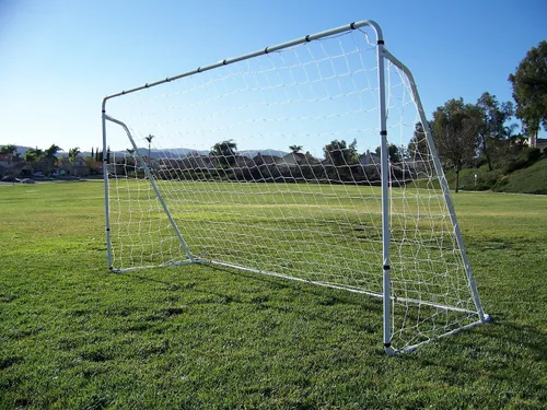 Miniatura 11 de Portería de fútbol de acero galvanizado recubierto de polvo de 12 x 6 pies con red. Ayuda de entrenamiento portátil AYSO de tamaño reglamentario