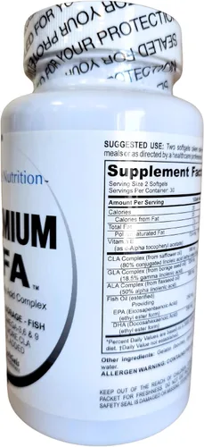 Miniatura 6 de Pride Nutrition Suplemento EFA Omega 3-6-9 prémium para hombres y mujeres 5 en 1 - Ácidos grasos esenciales EPA, DHA, GLA, ALA y CLA con aceite