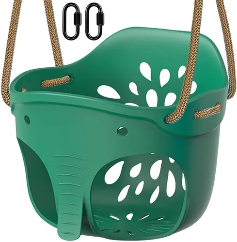 Miniatura 18 de Dolibest Asiento de columpio resistente con cadena y mosquetones de 66 pulgadas, cómodo y duradero, juego de columpios con revestimiento de D