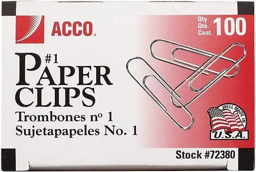 Miniatura 2 de ACCO Clips de papel premium, tamaño #1, 100/caja, 10 cajas/paquete