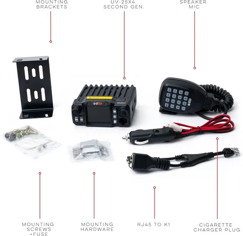 Miniatura 6 de BTECH UV-25X4 (segunda generación) Mini base móvil de 25 vatios de triple banda, radio móvil: VHF, 1.255M, UHF Amateur (jamón)