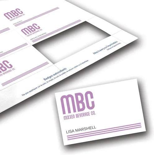 Miniatura 2 de Avery Insertos personalizables de etiquetas de identificación para portaetiquetas de nombre, 3" x 4", blanco, imprimible con láser/inyección