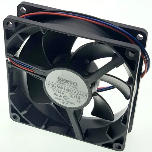 Miniatura 4 de D0925W14B7PZA58 Ventilador de enfriamiento 14V 0.17A 92X92X25mm Ventilador de enfriamiento silencioso impermeable, ventilador IP55 de 3 hilos
