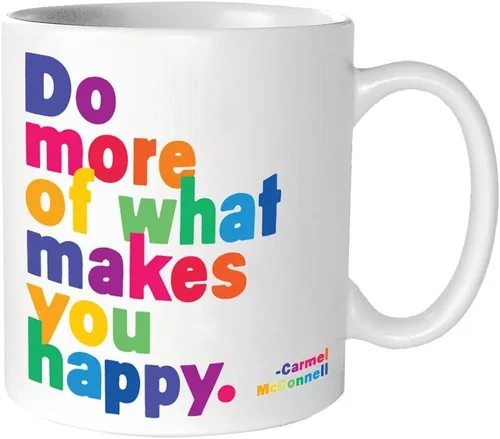 Quotable Cards Taza con cita que te hace feliz, 1 EA
