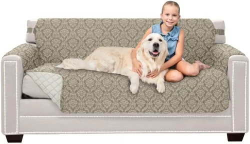 Miniatura 32 de Sofa Shield - Funda para sillón reclinable con correa patentada, protector de cojín, funda reversible diseñada en EE. UU. resistente a manchas
