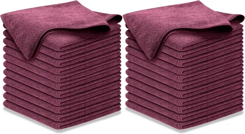 Miniatura 40 de USANOOKS Paño de limpieza de microfibra, 8 piezas de 12 x 11 pulgadas, alto rendimiento, 1200 lavados, toallas ultra absorbentes, tejido de suciedad